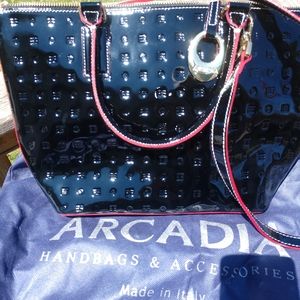 ♥️Genuine Arcadia Italia leather crossbody handbag